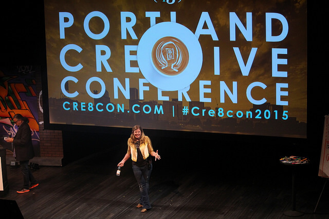 Chelsea Cain on Stage at the Portland Creative Conference